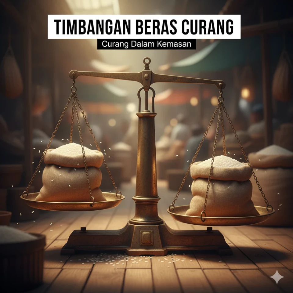 Ilustrasi kasus beras oplosan, konsumen dirugikan oleh beras kemasan oplosan premium dan medium