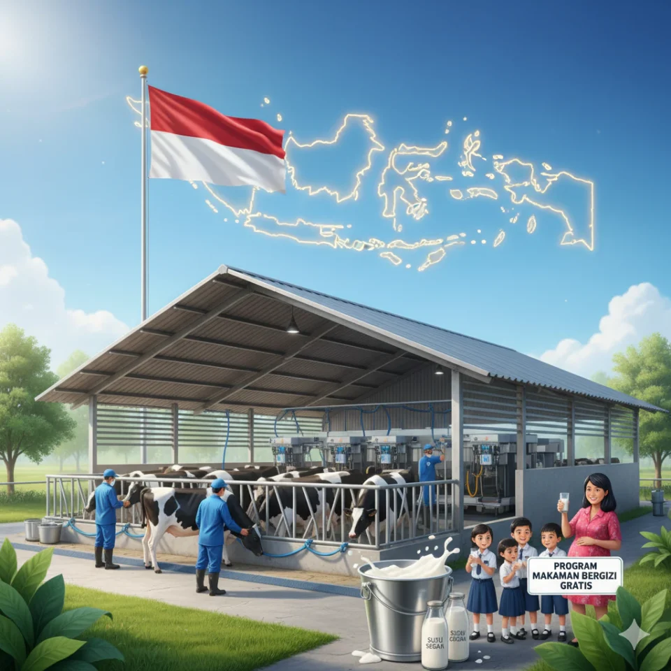 Peternakan sapi perah modern Indonesia dalam program satu juta sapi perah untuk ketahanan pangan dan produksi susu lokal