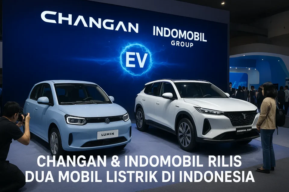 Dua mobil listrik Changan Lumin dan Deepal S07 tampil di GJAW 2025 bersama Indomobil Group, menandai kehadiran resmi Changan di pasar Indonesia.